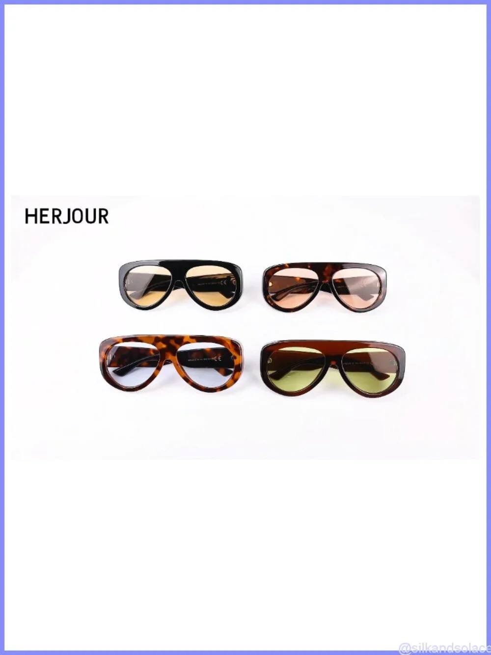 Oversized Aviator Sunglasses 90s Retro Y2K UV Protection Unisex